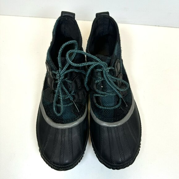 Sorel Duck Boots Womens 8.5 Out N About Plus Rain Blue Plaid Ankle NL3931-010 - Picture 4 of 9